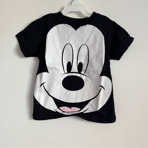 Disney Junior Mickey Mouse Black & White Face Graphic T-Shirt Toddler 3T
